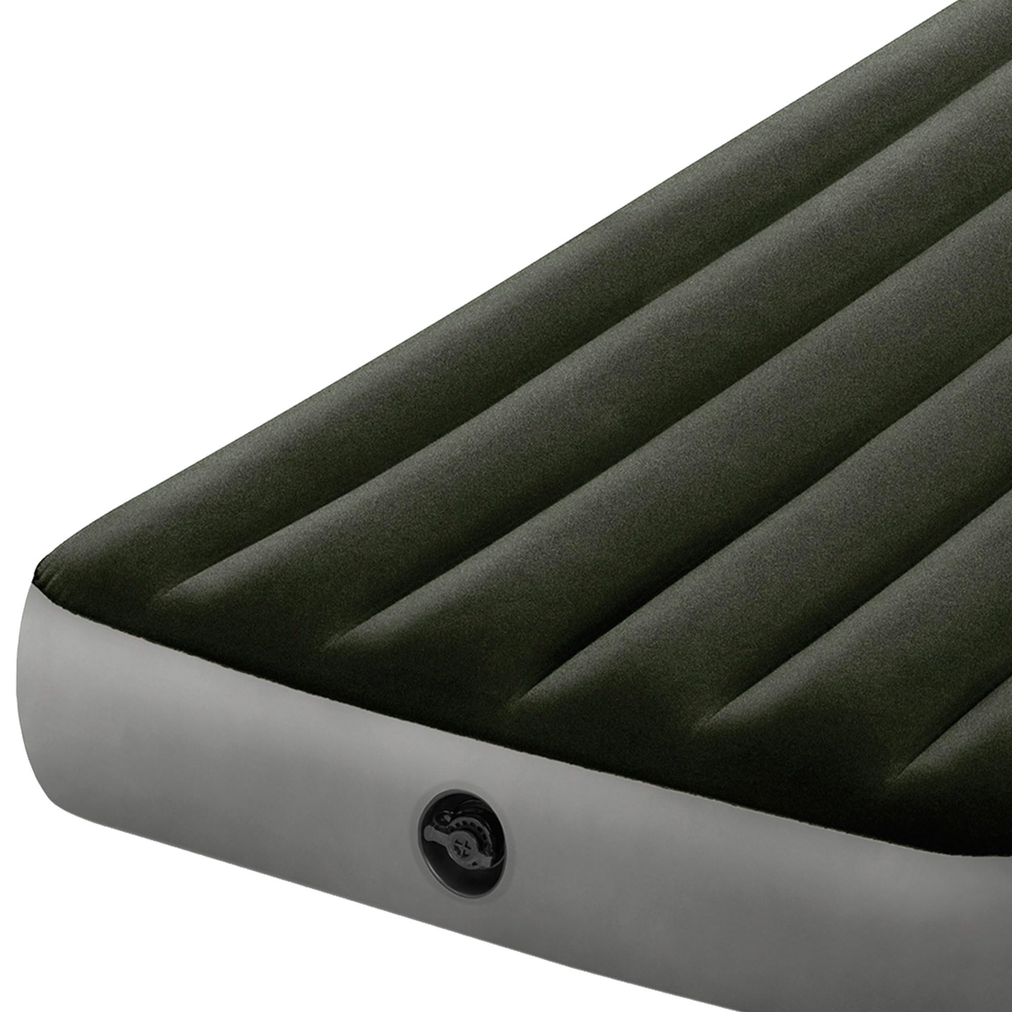 INTEX Dura-Beam Luftmatratze selbstaufblasend Luftbett 99x191x25cm, Aufblasbare Camping Matratze für 1 Personen inkl. Elektrischer Luftpumpe, max 136 KG – Gästebett selbstaufblandes Bett (64777)