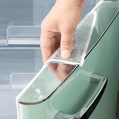 Miniatura 8 de Paño multifuncional de alambre antiarañazos, trapos multiusos para lavar platos en húmedo y seco, mostradores, estufas, fácil enjuague, 8 piezas