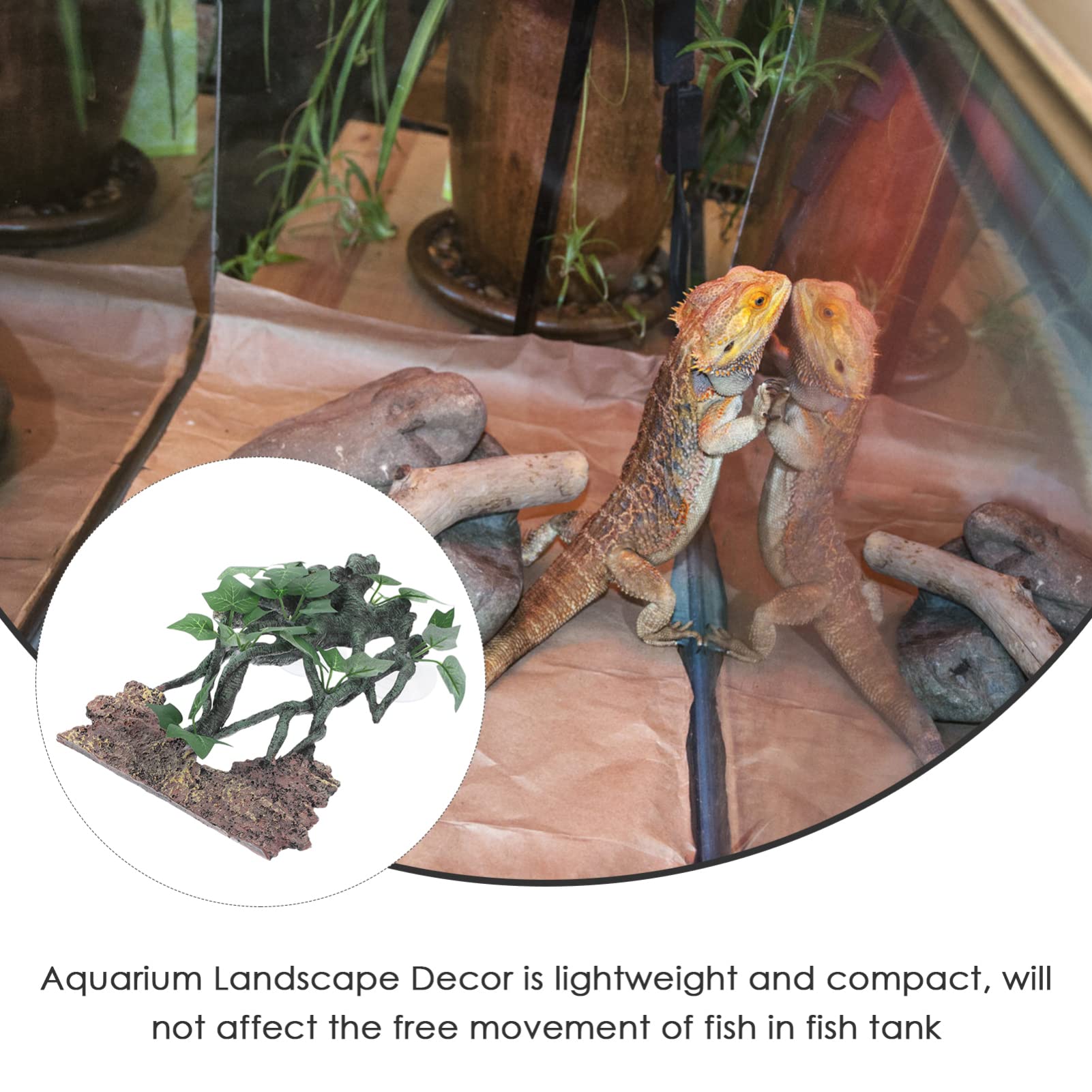 Decorazione Acquario Resina Ramo Artificiale Vividissimo Per Pesci e Terrari Design Realistico e Facile Manutenzione Per Ambienti Acquatici