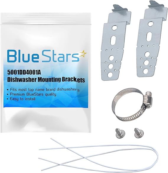 Ultra Durable 5001DD4001A Dishwasher Mounting Brackets Kit Replacement