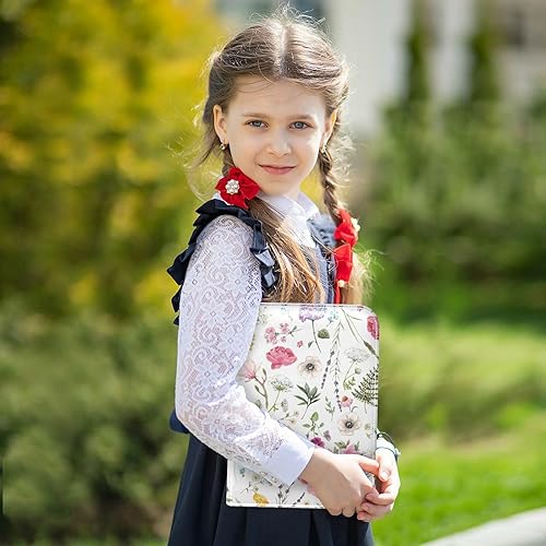 Miniatura 5 de Carpeta de tarjetas coleccionables de rosas florales con 4 bolsillos con 50 fundas extraíbles, carpeta de álbumes de tarjetas de 3 anillos con