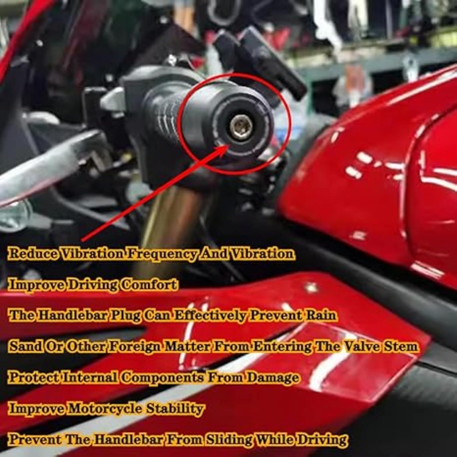 FOR Daytona 660 daytona 660 2021-2024 2025 Motorcycle CNC Handlebar Plug Handlebar Plug Balance Block Anti-drop Handlebar Plug Bar Ends (Black,LOGO)