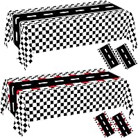 Vista 46 de WNINK Paquete de 6 manteles desechables negros de 54 x 108 pulgadas, para barbacoa, cumpleaños, picnic, despedida de soltera, compromiso, boda