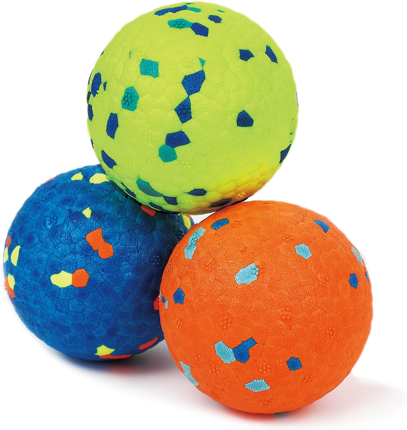 Indestructible Dog Balls for Aggressive Chewers, E-TPU Durable Fetch Balls for Medium Large Dogs, Outdoor Indoor, Pool Play, Doggie Water Toys, Puppy Birthday Gifts (Large, 3 Pack)