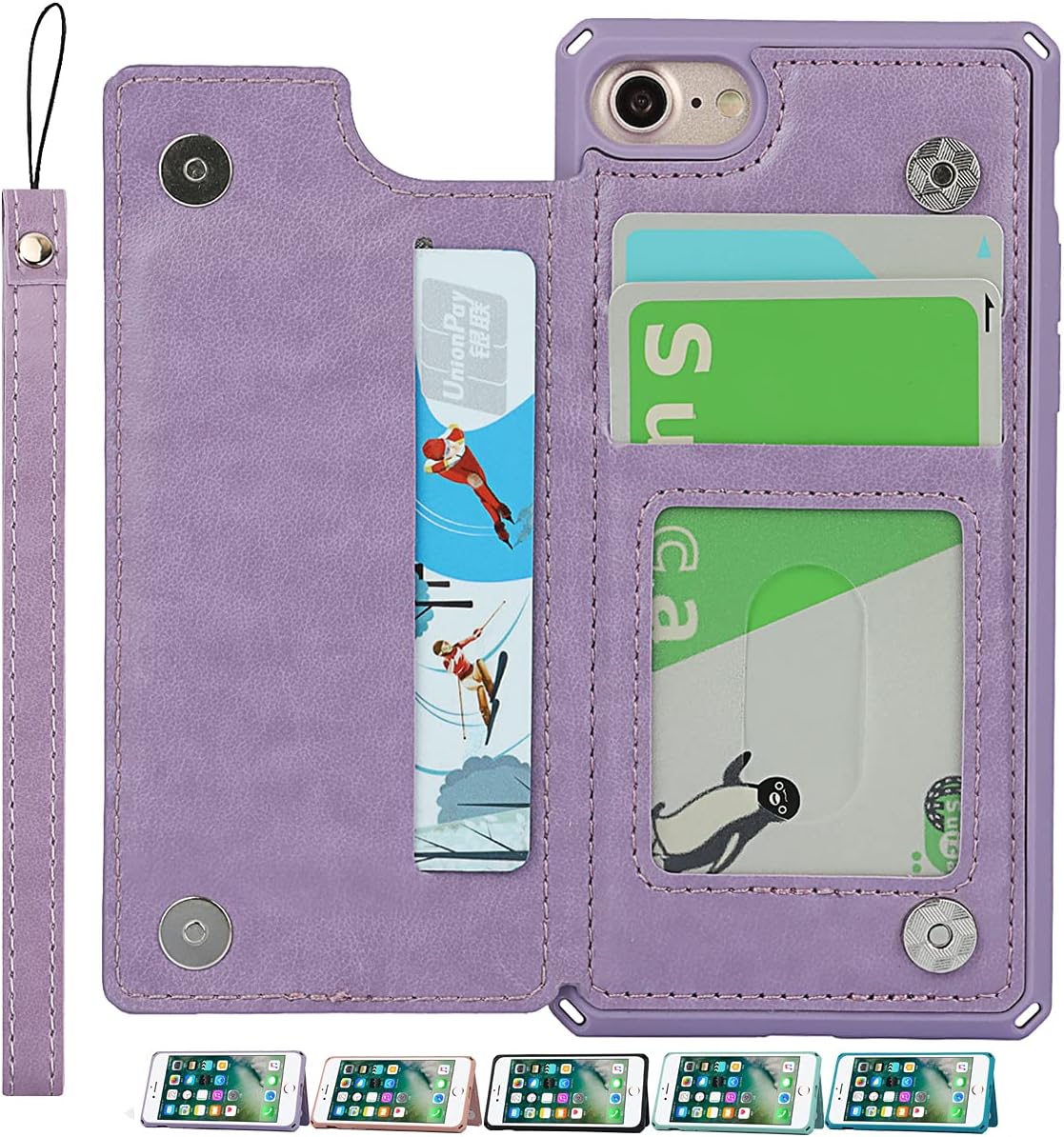 Iphonese 2世代 Iphone 7 8スマホ ケース 取り外し可能 8 縄掛け Pu レザー カード収納 Se2 手帳型 カバー Se 高級puレザー 財布型 Cavor 携帯ストラップ付き Qi充電対応 背面ポケット付き 片手操作 磁気閉鎖 紛失 落下防止 滑り止め 多機能 落下保護 21新商品
