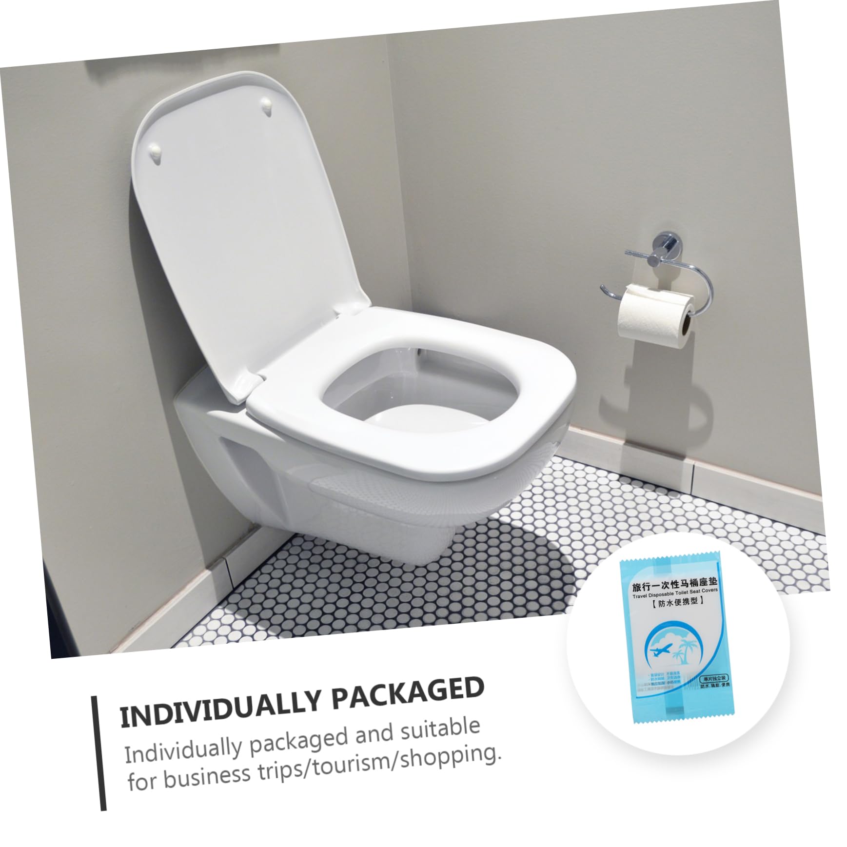 FUNOMOCYA 100pcs Portable Toilet Seat Covers Toilet Seat Liners Disposable Potty Liners Thick Papers Waterproof Tear-resistant for Travel