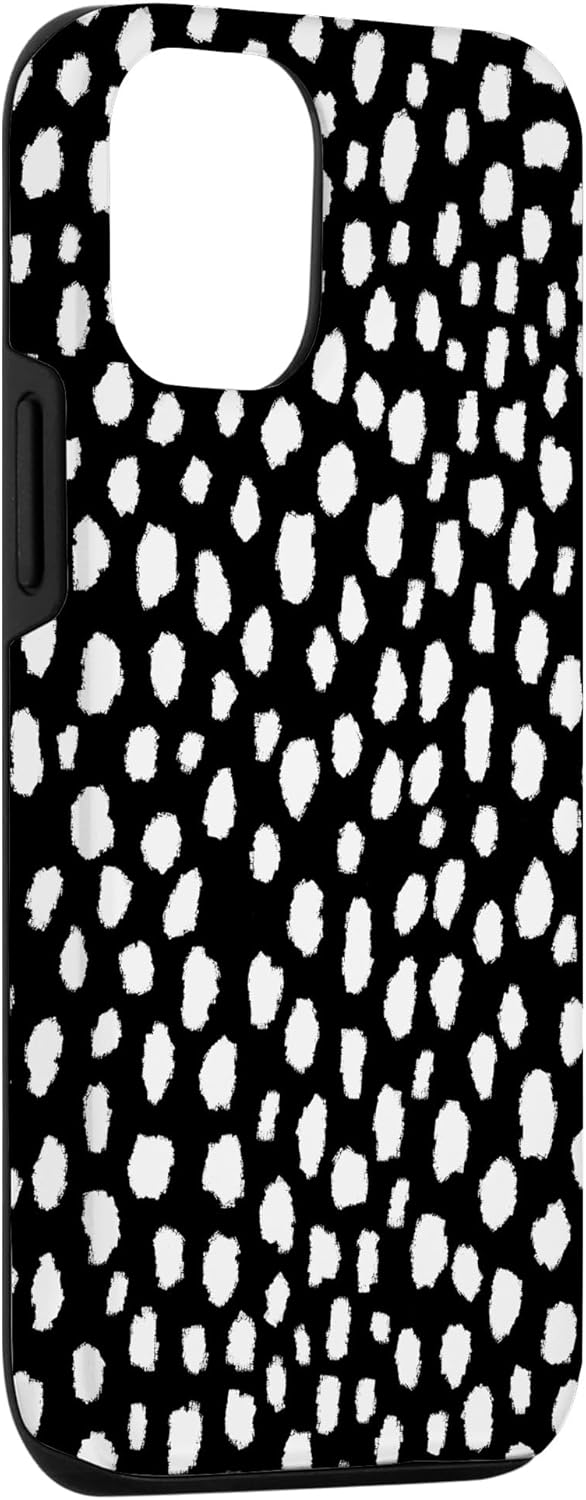 Black and White Polka Dot Spots Case for iPhone 12/12 Pro - Image 3