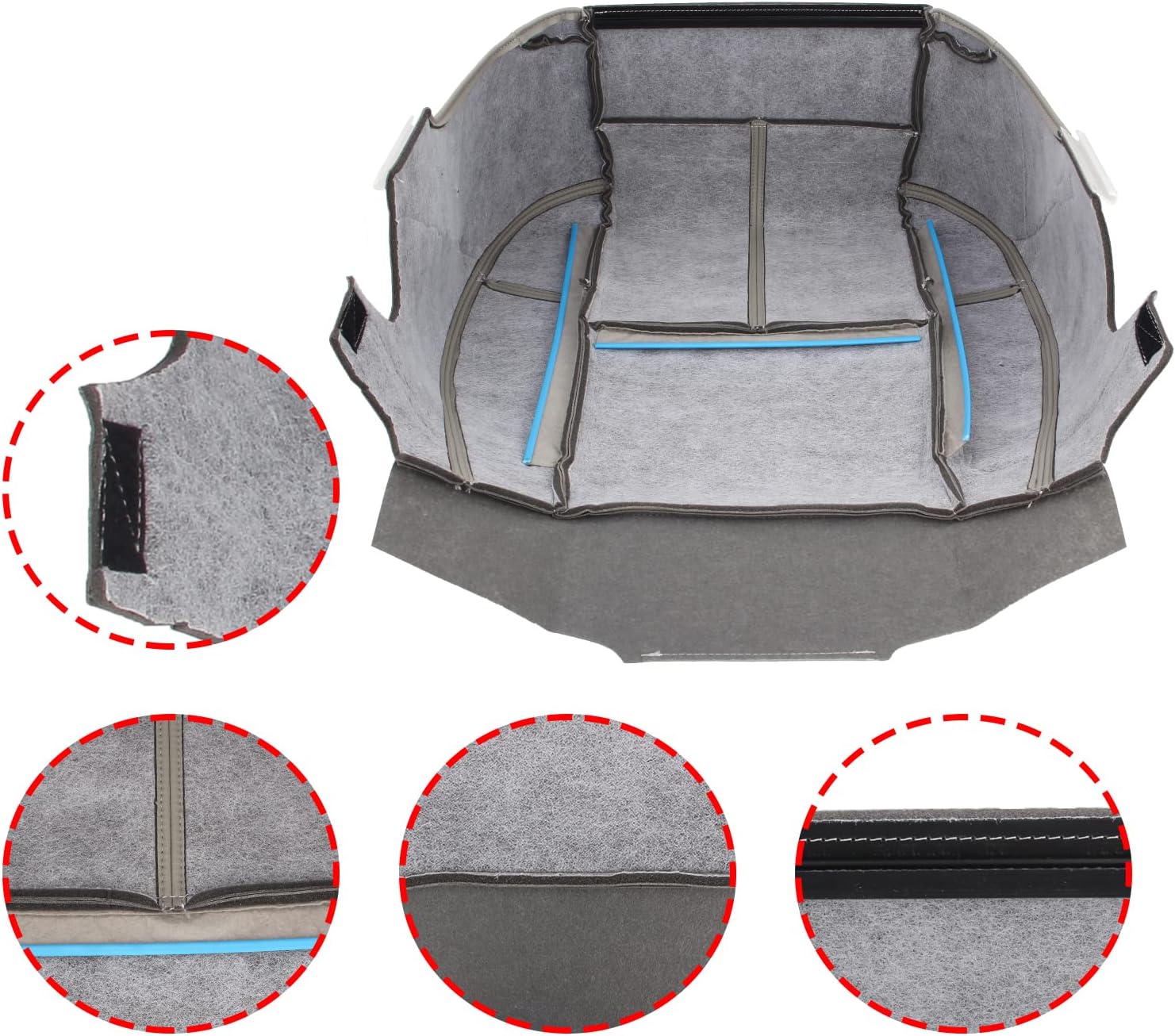 Carbhub Leather Seat Cover Gray 833 for Chevrolet Silverado Avalanche Suburban Sierra Tahoe Yukon 1500 2500HD 3500HD LT LTZ 2WD 2007-2014