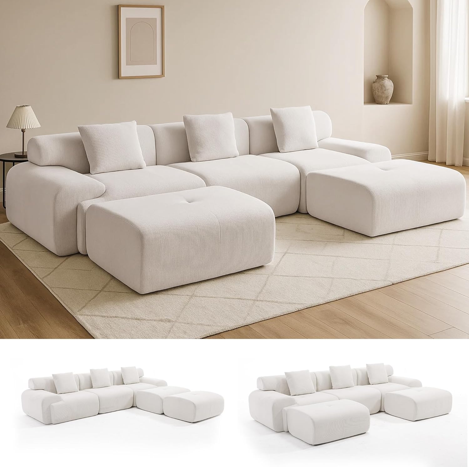 Soft Boneless Lounge Couch for Apartment Living, Ideal for Renters & Small Homes, Casual Seating for Relaxing in Living Rooms