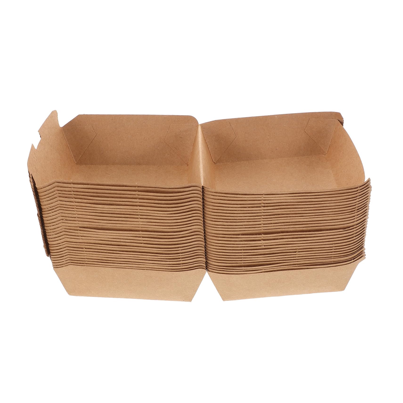 Cabilock Hamburgerboxen Kleine Mitnahmeboxen aus Kraftpapier 30 Stück Lebensmittelecht und Tragbar für Picknick und Takeaway