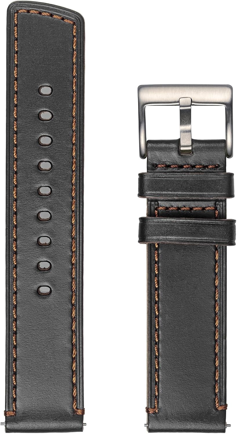 hemsut h Leather Watch Bands for Men, Horween Quick Release Leather Watch Strap Vintage Watch Replacement Wrap of 18mm, 20mm, 22mm - Image 8