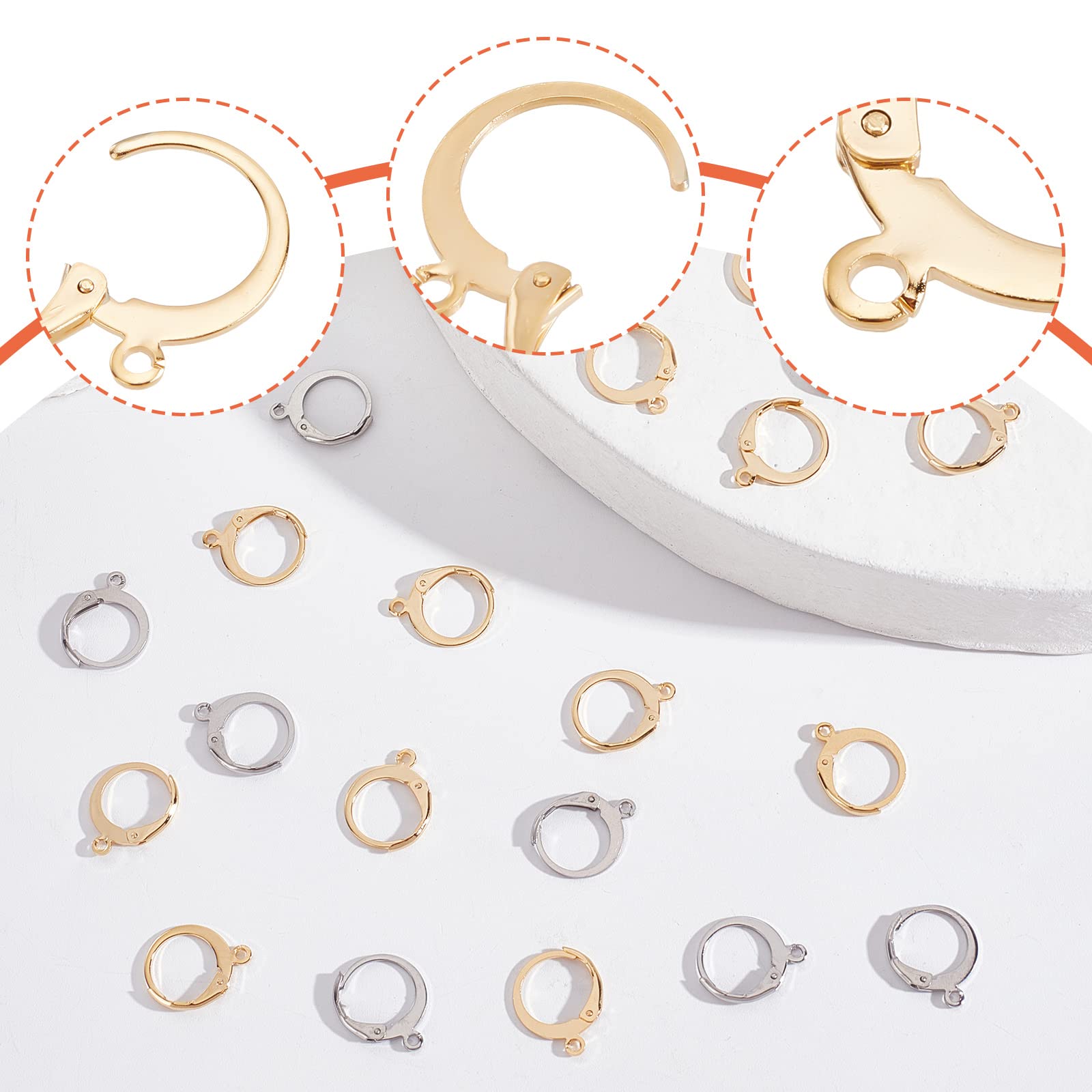 Beebeecraft Huggie Creolen met 1,2 mm goud/zilver lus 925