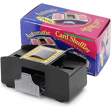 Automatic Card Shuffling Machine for UNO, Poker, Blackjack - 6 Deck Battery...