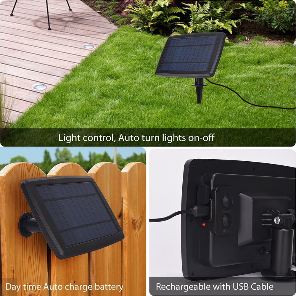 TEKLED® LED-Außenlichterkette | 25 LED G40 dekorative Glühbirnen | Wasserdicht Innen Außen 6,5 m mit Solarpanel | Warmweiß 4 Modi | Für Terrasse Garten Hinterhof Haus Weihnachtsbaum Party Terrasse
