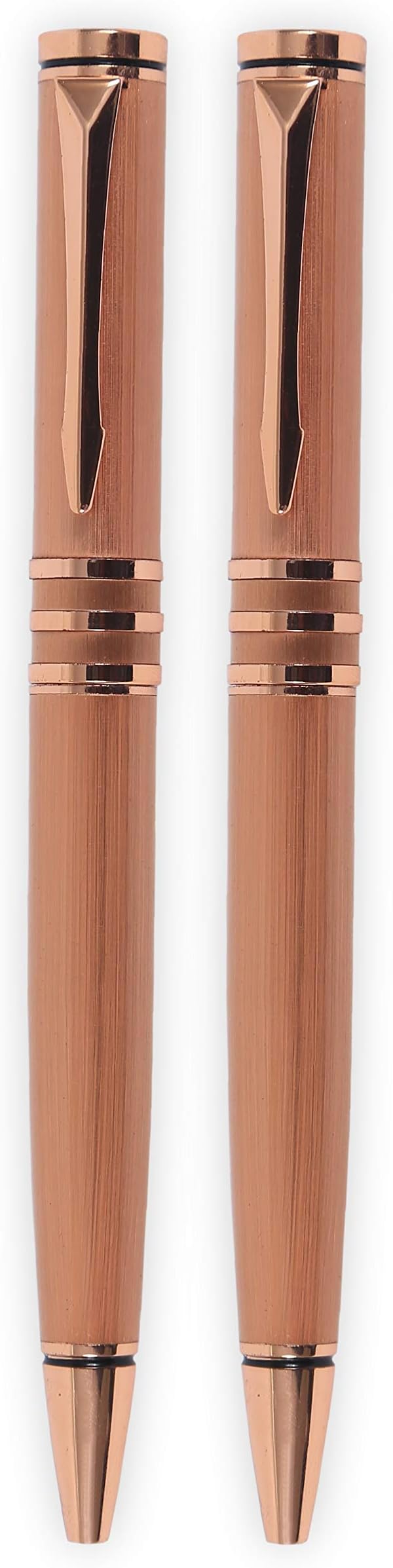 ETCBUYS Metal Ballpoint Pen - Luxury Metal Pen Set Gold - Elegant Fancy Gift for Professional Writers - Executive Home Office Business - Pack of 2