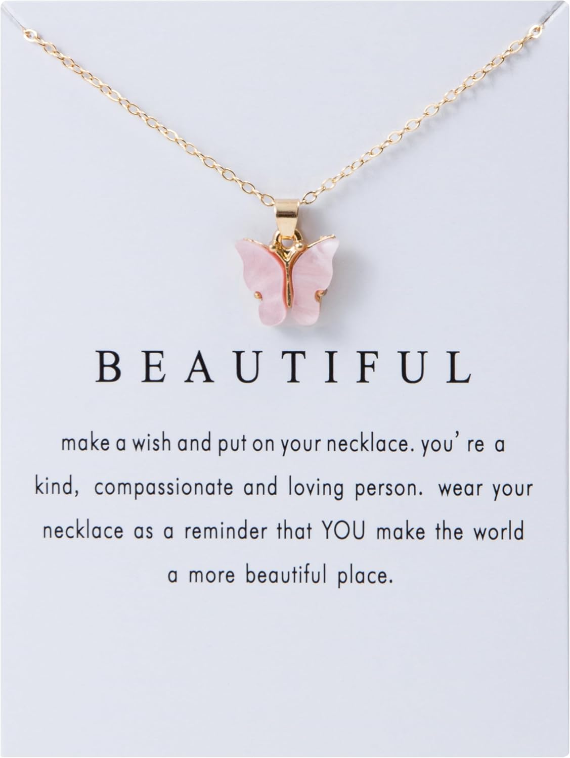 9 pcs Colorful Butterfly Pendant Necklace for Women Bohemian Acrylic Adjustable Retro Card Clavicle Chain Insect Animal Necklace Friend Friendship Party Jewelry Gift - Image 2