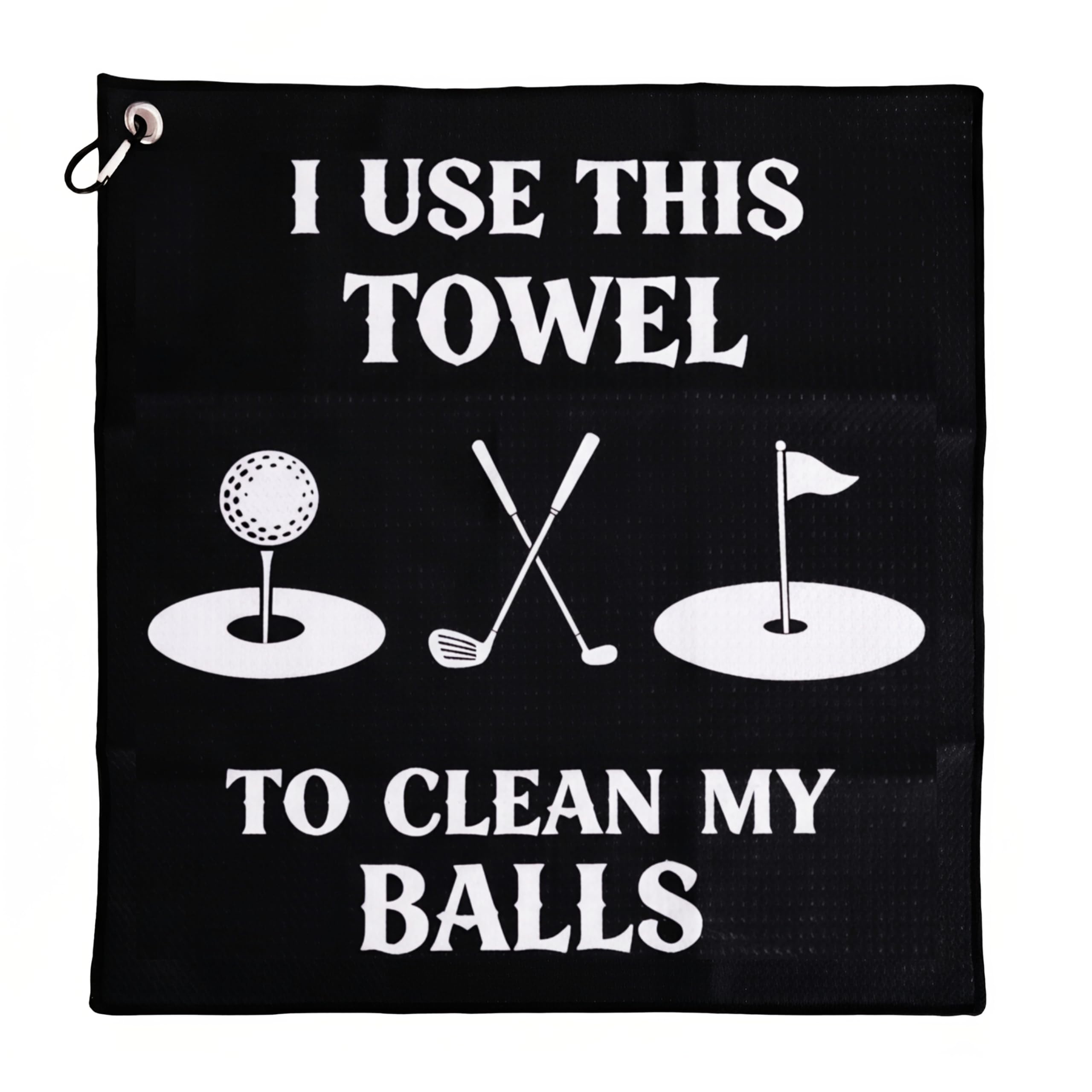 Zilaro Golf Gifts for Men, Funny Golf Towel with Clip, Novelty Golf Accessories, Unusual Presents for Dad Husband Boyfriend Golfers, Ideal for Christmas Birthday Father's Day, Secret Santa Gifts