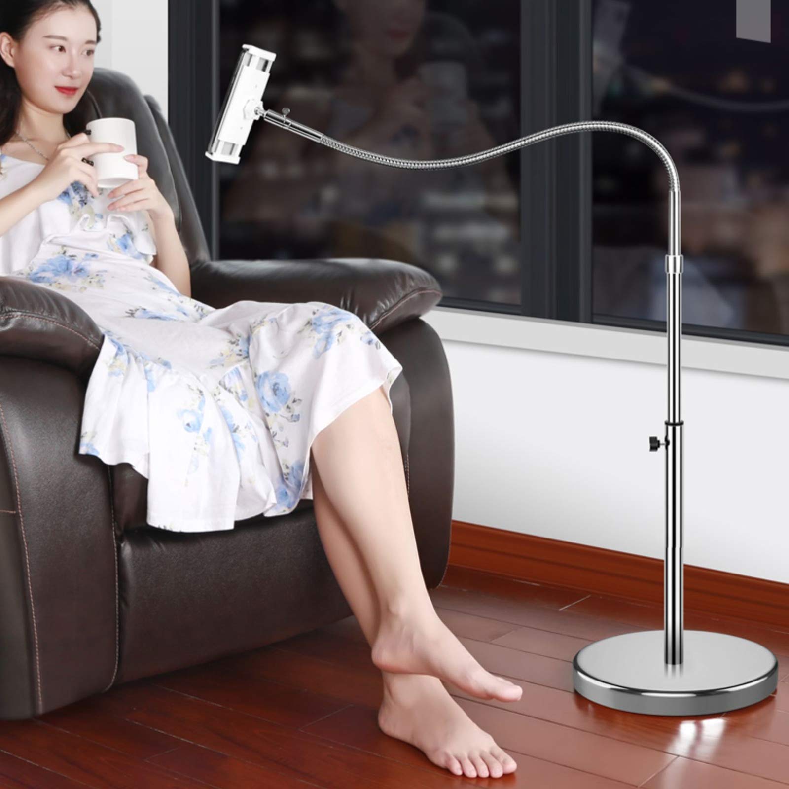 Soporte Móvil Universal Soporte Diseño Ergonómico, Ajuste de Altura Telescópico, 360 Grados, a Voluntad para Teléfonos Móviles y Tabletas Dentro de 4-13.5 Pulgadas