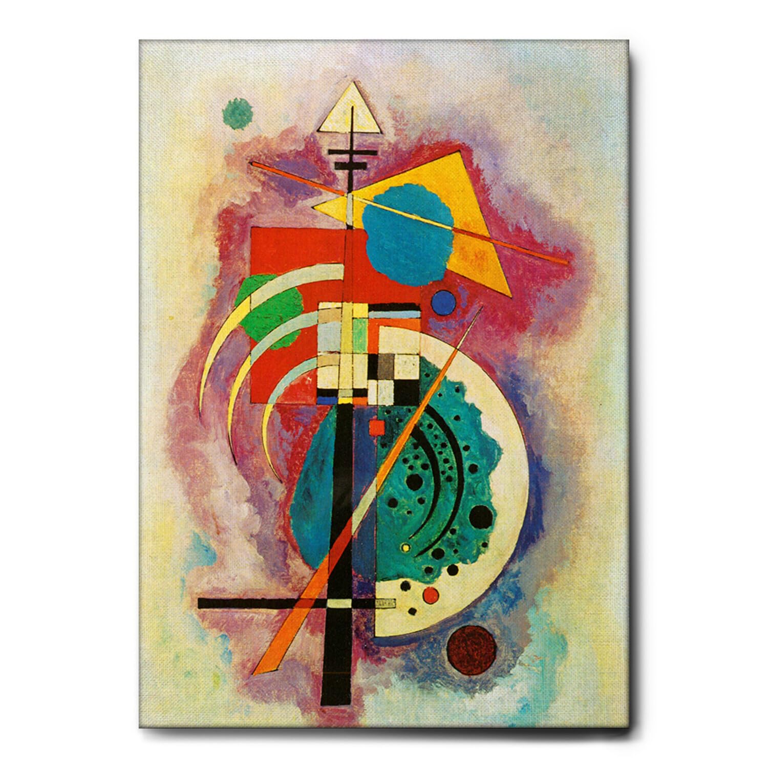 Giallobus - Cuadro - Vassily Kandinsky - Homenaje a Will Grohmann - Lienzo con marco estándar - 70L x 100l cm - Listo para colgar - Cuadros modernos para el hogar