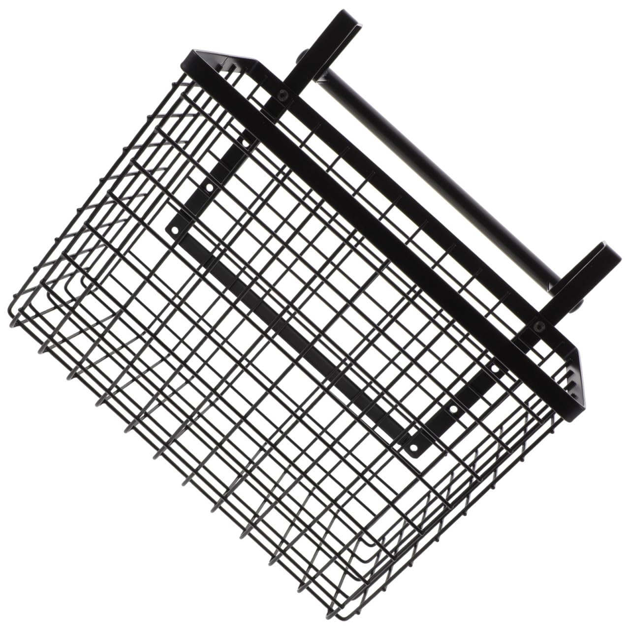 Estante de almacenamiento colgante negro de acero al carbono para cocina
