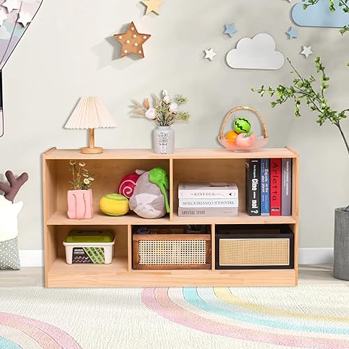 Miniatura 2 de Gabinete de almacenamiento de madera, estante Montessori de 5 secciones, organizador de almacenamiento de juguetes para niños, aula, sala de juegos,