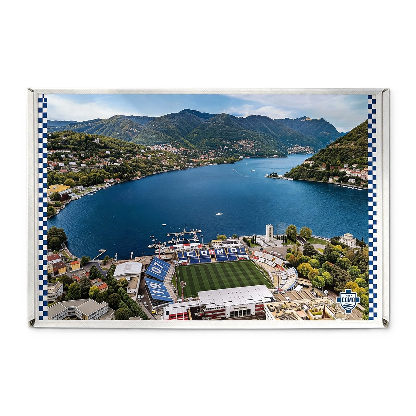 Como 1907 Puzzle Ufficiale Stadio Giuseppe Sinigaglia 1000 Pezzi. Rompicapo per adulti e collezionisti, idea regalo tifosi calcio e arredo Casa. Dimensioni 70x50 cm - 1