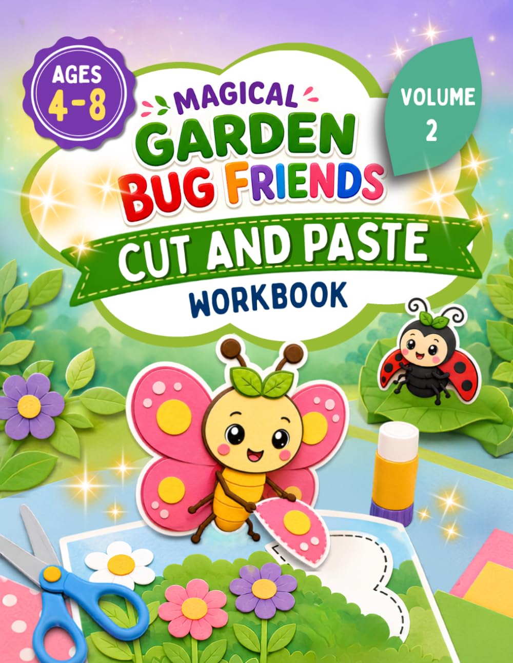 Magical Garden Bug Friends: Cut and Paste Workbook (Magical Friends Workbooks)
