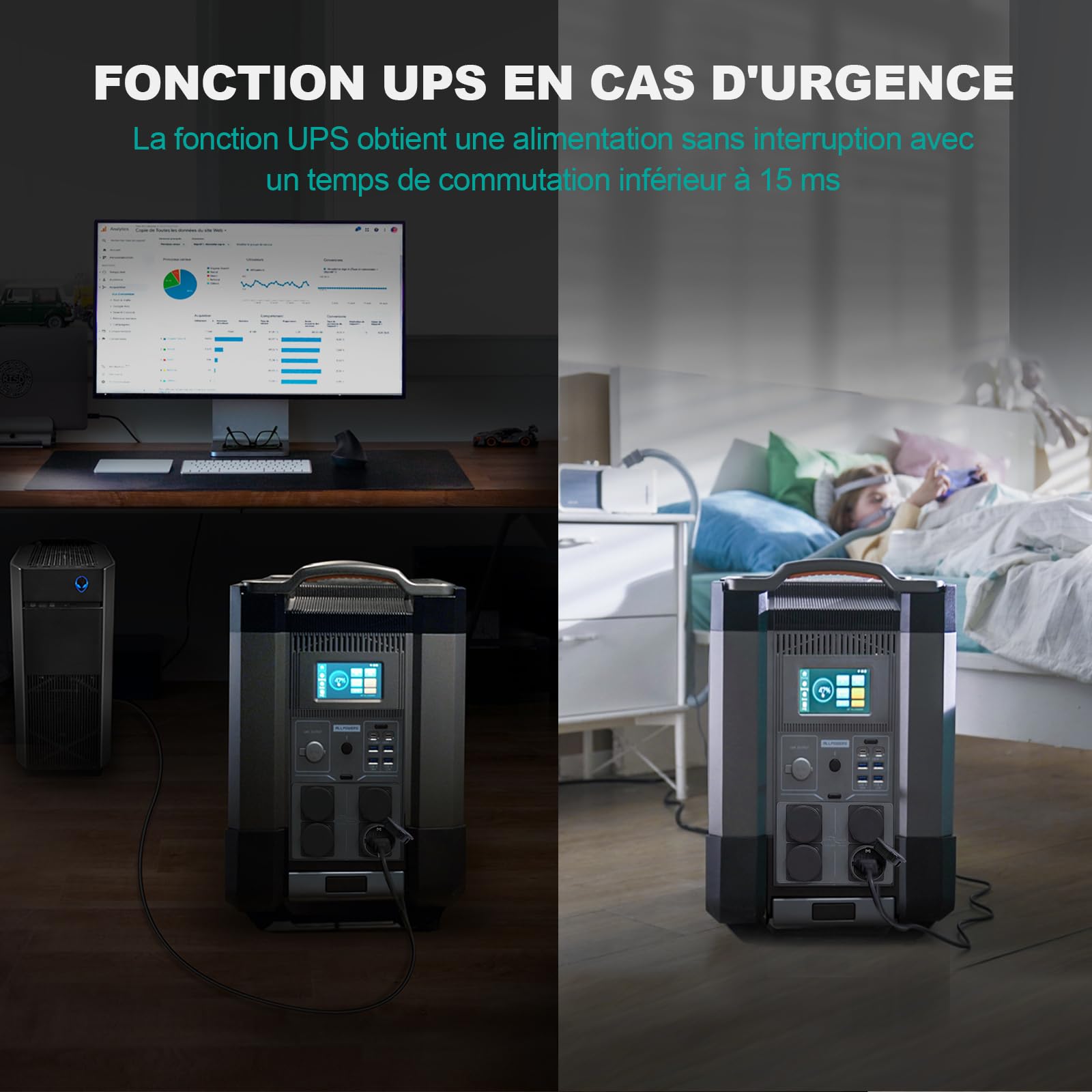 ALLPOWERS R4000 Station électrique portable, batterie LFP 3456Wh/4000W