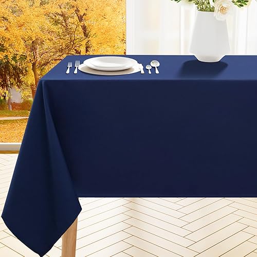smiry Mantel rectangular de poliéster impermeable y resistente a las manchas, mantel decorativo de tela lavable para comedor, bufé, fiestas y