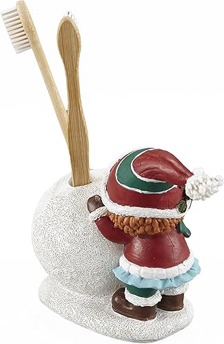 Miniatura 2 de Porta cepillo de dientes de cerámica - Decoración de baño de gnomo navideño - Petunia & Gnorme