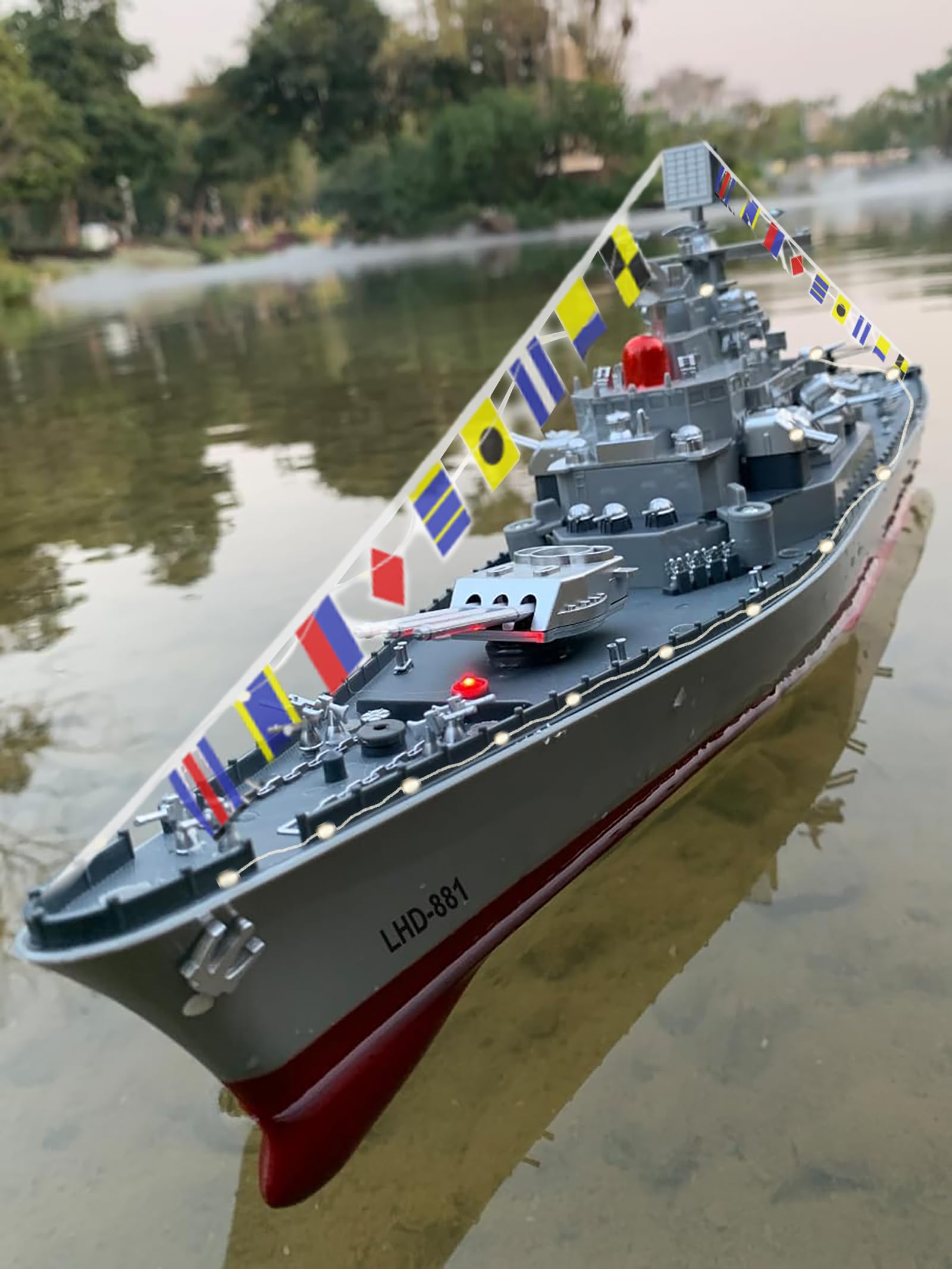 Amazon.co.jp: 23.6インチ長距離制御戦艦戦艦10 km/h 4 WD 2.4 G RC