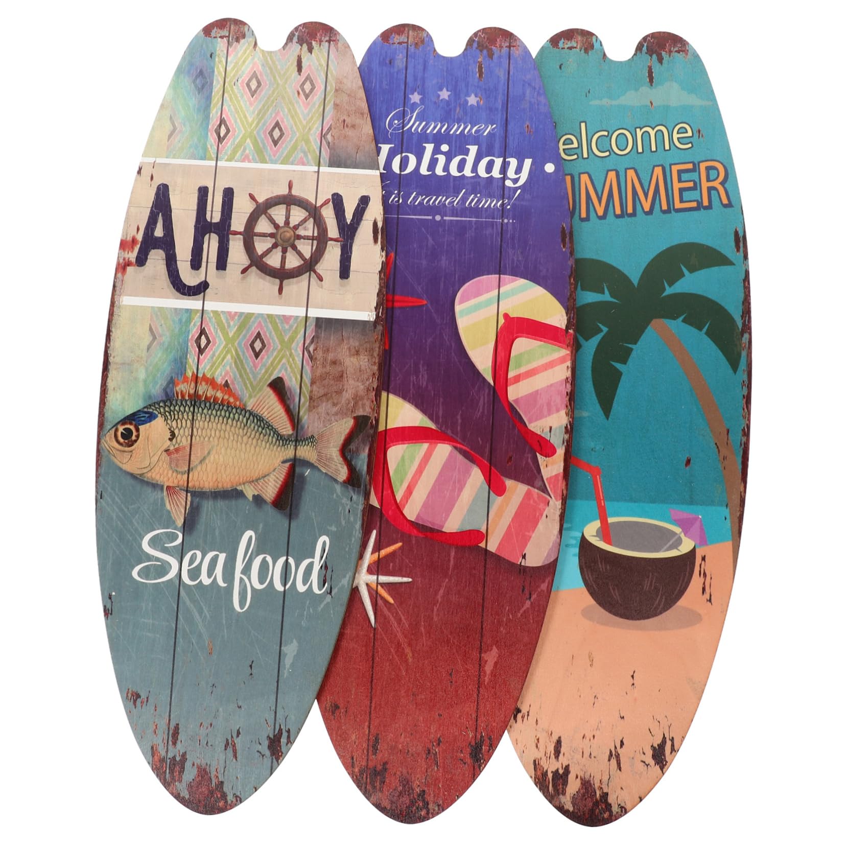 Planche de surf décorative murale à suspendre, idée cadeau originale pour la maison