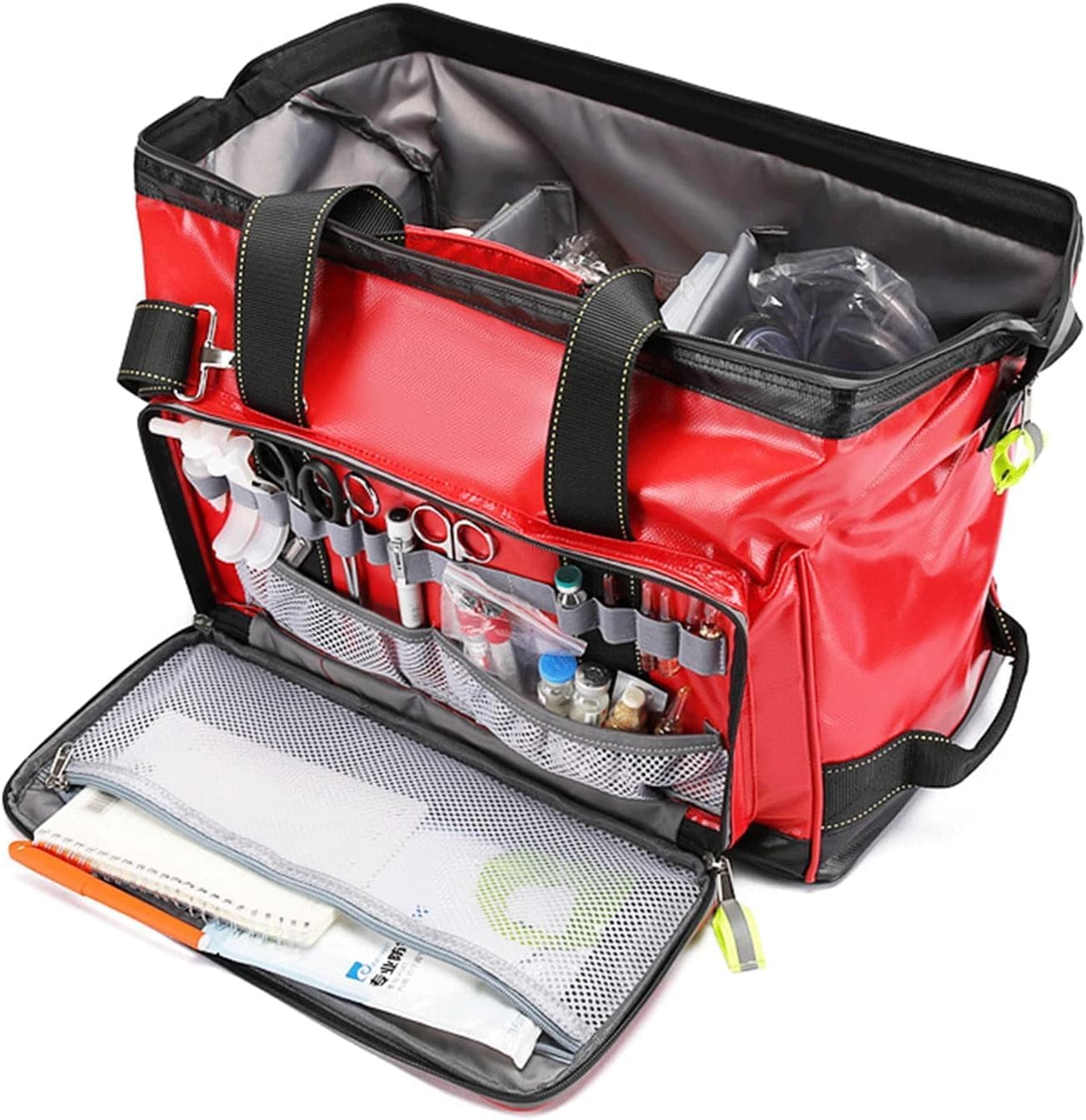 First Aid Kits Bag, Portable Emergency Trauma Bag, Empty Professional First Responder Bag With Multiple Pockets For Medical Supplies