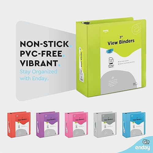 Vista 191 de Carpeta de 3 anillos de 1 pulgada, cubierta transparente de 1 pulgada con 2 bolsillos interiores, carpetas de anillos redondos de colores, en gris