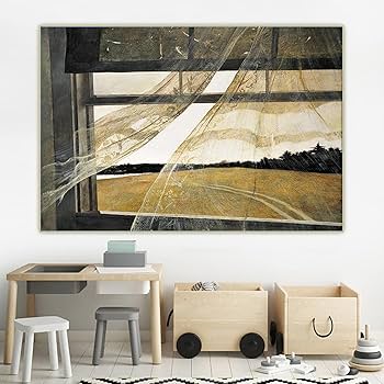 Amazon｜アンドリュー・ワイエス《海からの風》キャンバス油絵レプリカ