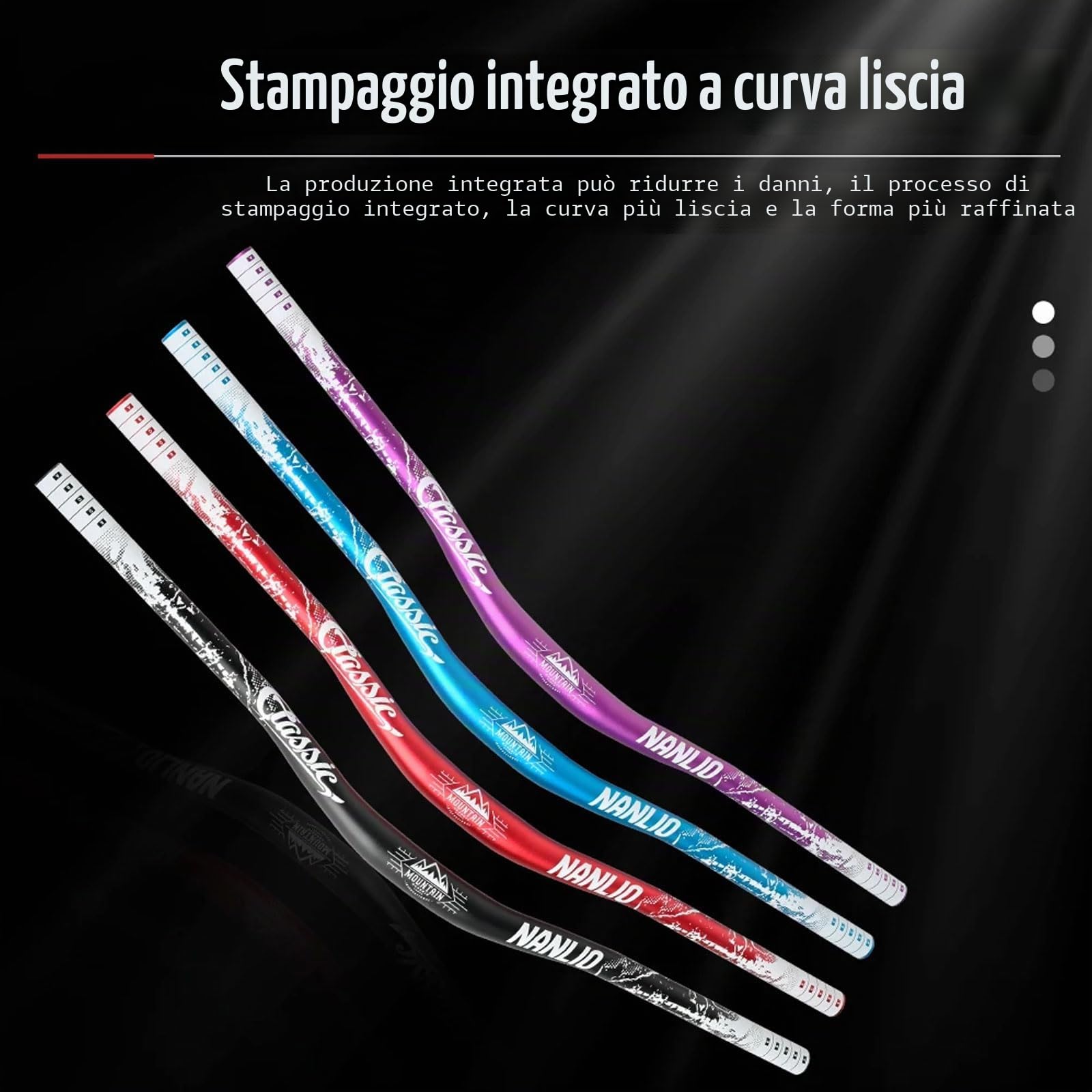 YLME Manubrio della Bicicletta, Manubrio A Forma di Rondine per Bicicletta MTB, Maniglia per Bici Ultraleggera da 31,8 * 680 Mm/720/780 Mm, per Ciclismo su Strada di Montagna BMX