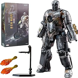 ZD Toys Marvel 1:10 Scale Iron Man Mark 1 Action Figure, 18 cm Height, Grey