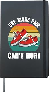 Shoe Collector ONE PAIR MORE DOES NOT HURT Shoe Collection Hardcover Journal, Black