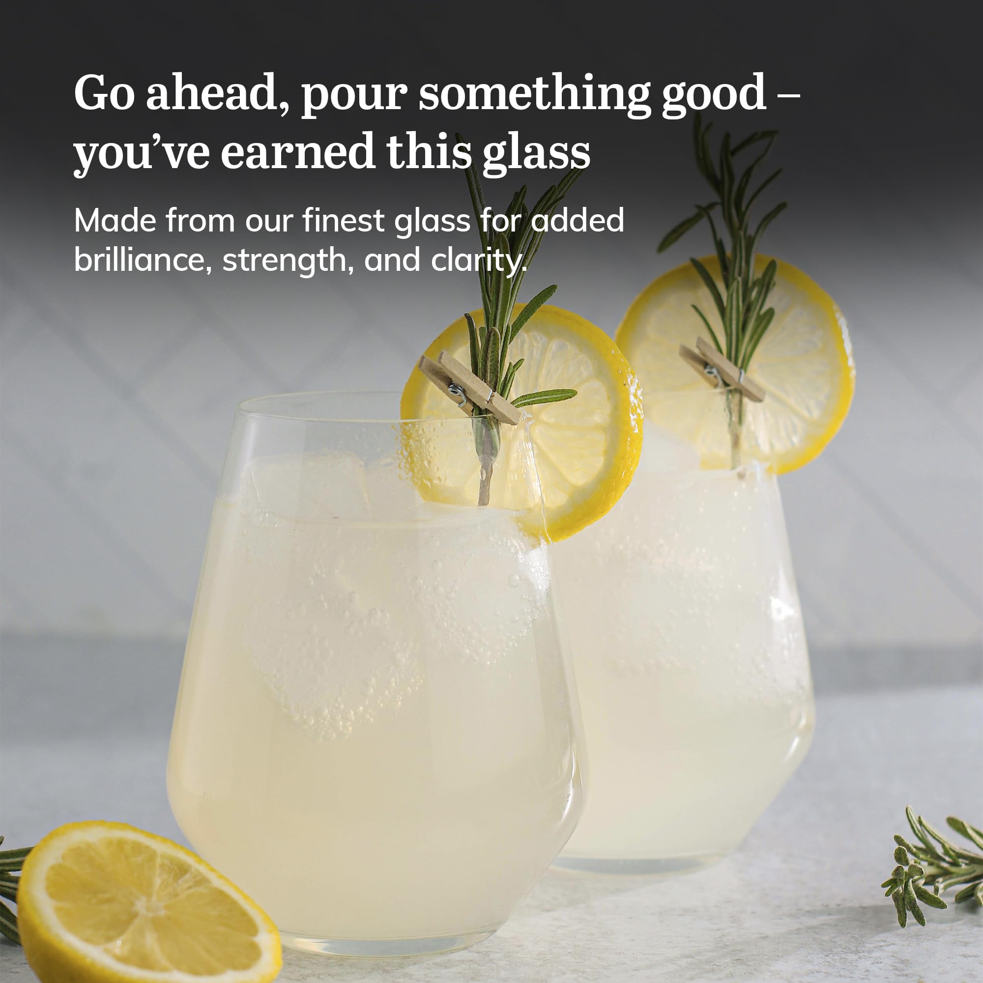 Libbey Bicchiere da vino senza stelo da 15 once