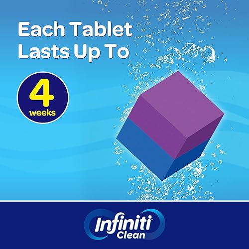 Miniatura 2 de Infiniti Clean Pastillas limpiadoras de inodoro, 2 unidades de limpiador de inodoros de doble cubo con blanqueador, limpieza profunda y eliminador