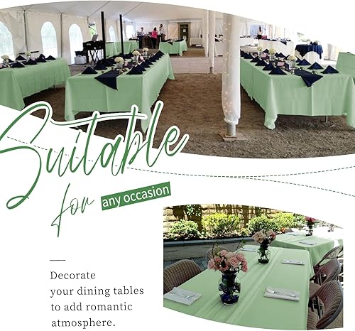 Miniatura 385 de Paquete de 8 manteles redondos blancos de 90 pulgadas, manteles redondos de poliéster lavables para mesa de tela decorativa resistente a