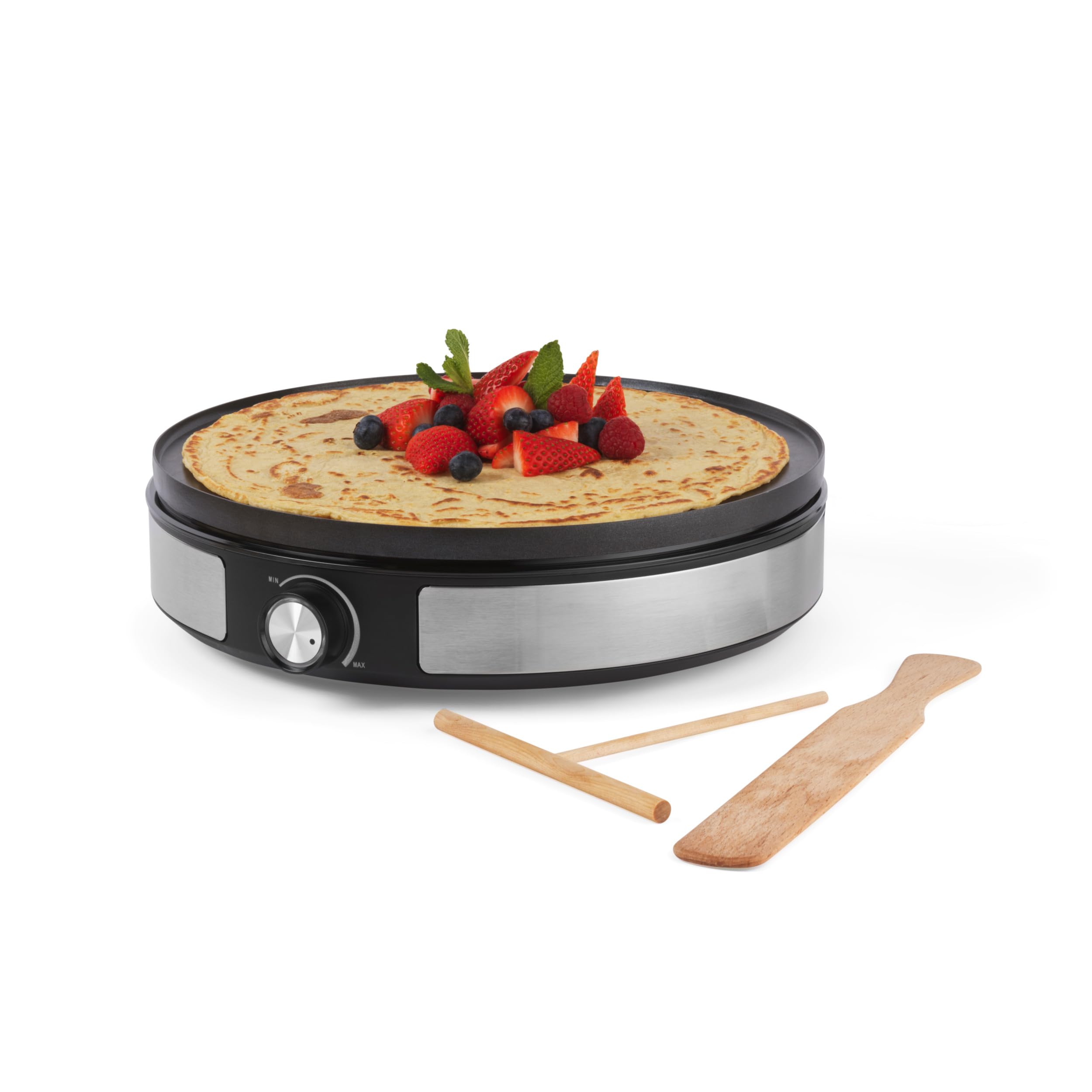 Petra Crepiera 2 in 1 Macchina per Pancake 1500W Piastra Reversibile 33 cm Antiaderente PT6225VDE