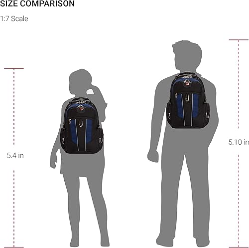 Miniatura 7 de SwissGear mochila de viaje para laptop ScanSmart (negrogris modelo SA1753)., NegroAzul marino talla única