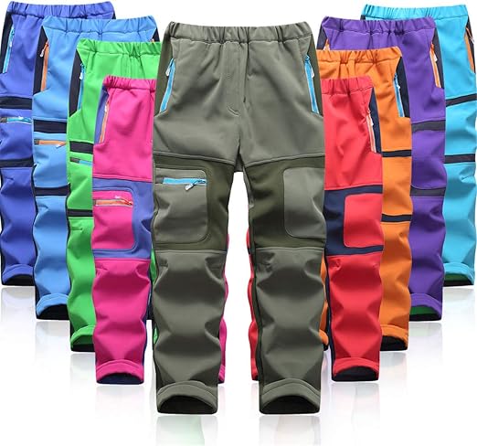 FAIRYRAIN Boys and Girls Fleece Lined Winter Soft Shell Elastic Waist