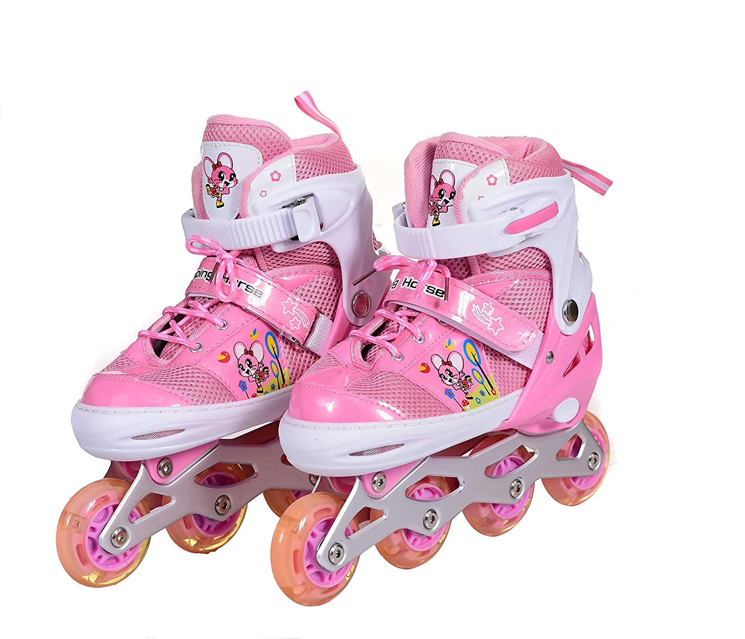 IRIS Kids 3 in 1 Convertible, Adjustable Inline Roller Skates for Beginners, Intermediates and Professionals, Size 1-3 UK (Pink) (B097RRZ37C) Amazon Price History, Amazon Price Tracker