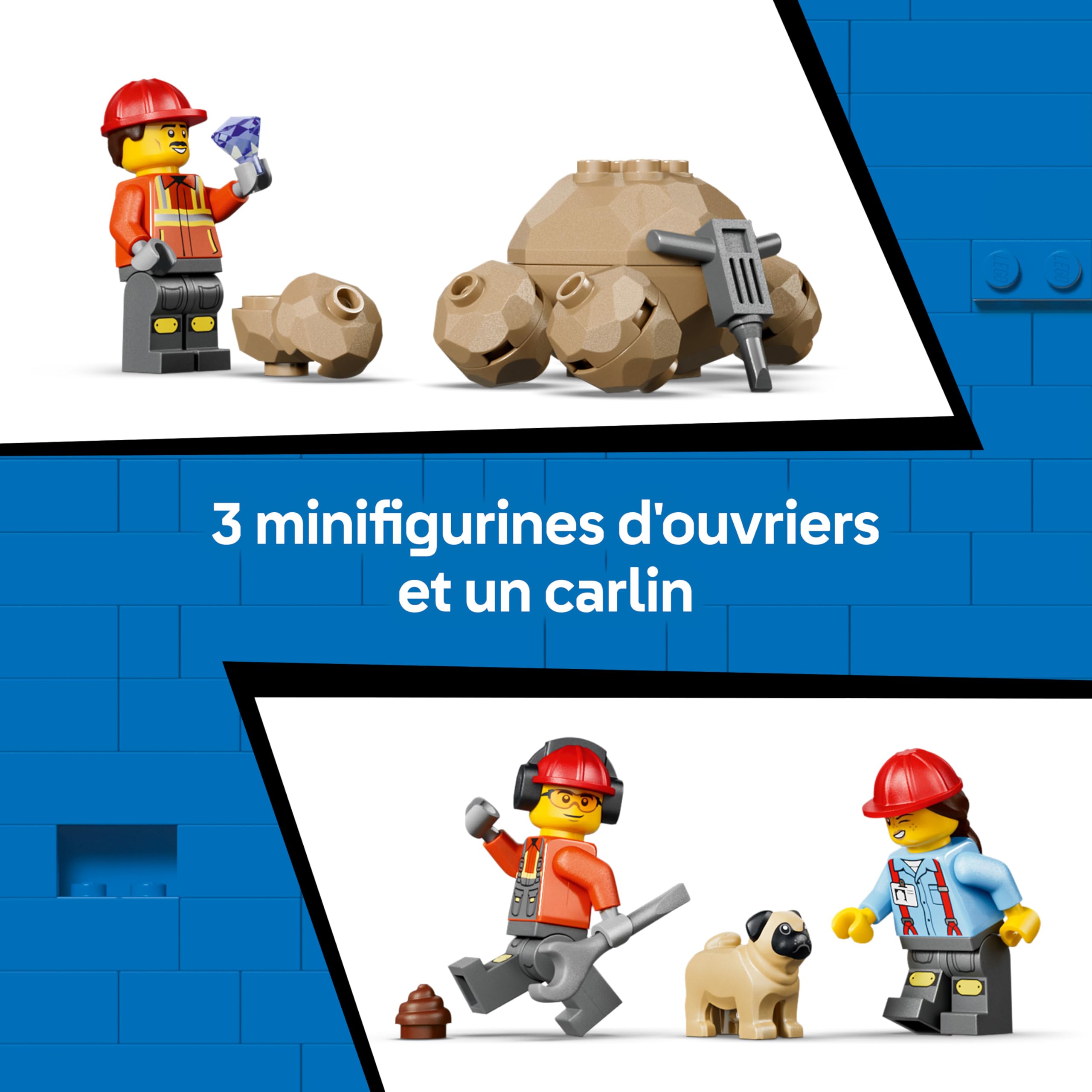 LEGO City Le Camion-Benne et la Chargeuse Frontale - Camions Jouets - Véhicules de Chantier Fonctionnels avec 3 Minifigurines - Cadeau d'anniversaire sur Le Thème des STEM pour Garçon dès 8 Ans 60494