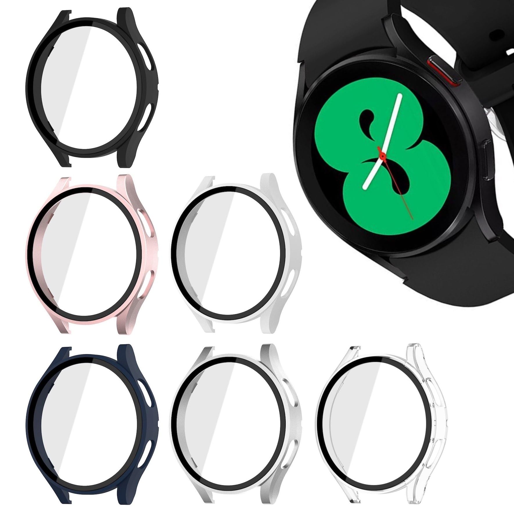 YODI 44mm Case Cover Compatible with Samsung Galaxy Watch 4 / Watch 5 44mm, Case Screen Protector, Full Protection Cover with Tempered Glass Hard Bumper Shell Frame Accessories (44mm, Pack of 6) (B0CGBSVTND) Amazon Price History, Amazon Price Tracker