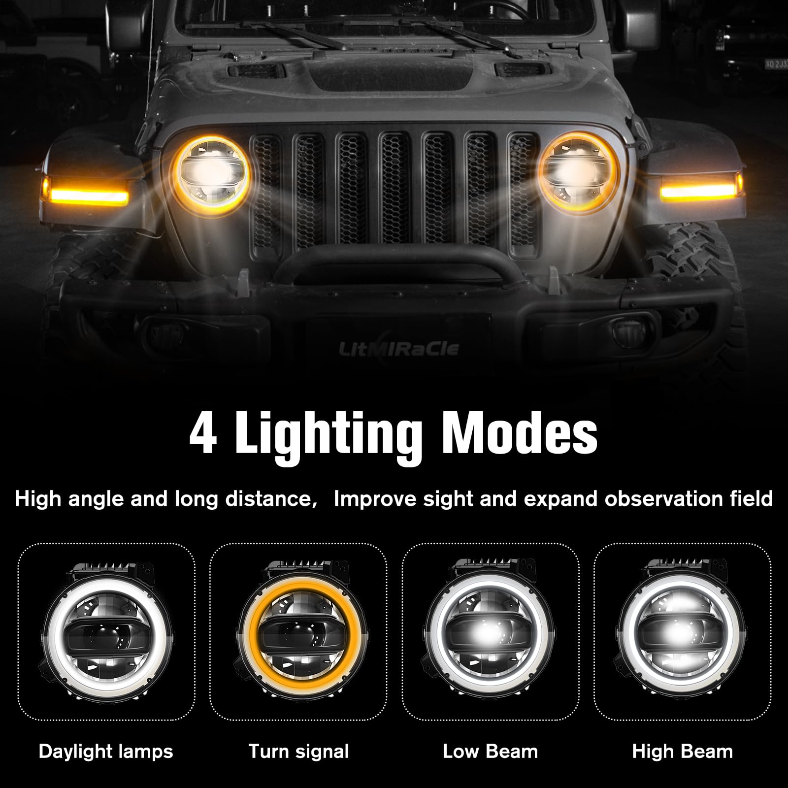 Amazon | LitMiRaCle LED ヘッドライト ジープラングラー JL