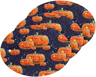 Scrub Sponge Halloween Evil Pumpkins Lantern Kitchen Washing Dishes Cleaning Sponges Non Scratch Sponge for Dish Countertops Sinks Floors Showers Tile Sinks, 3 Pack