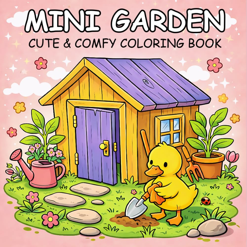 mini garden coloring book: Relaxing Floral Designs, Tiny Gardens, and Whimsical Nature Scenes for Teens and Adults | Stress Relief & Mindfulness